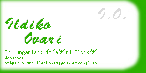 ildiko ovari business card